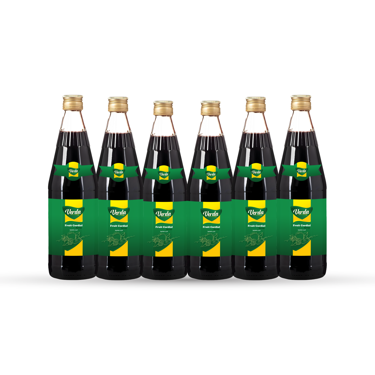 Verda Fruit Cordial 6pcs x 710 ml Glass Bottle Premium