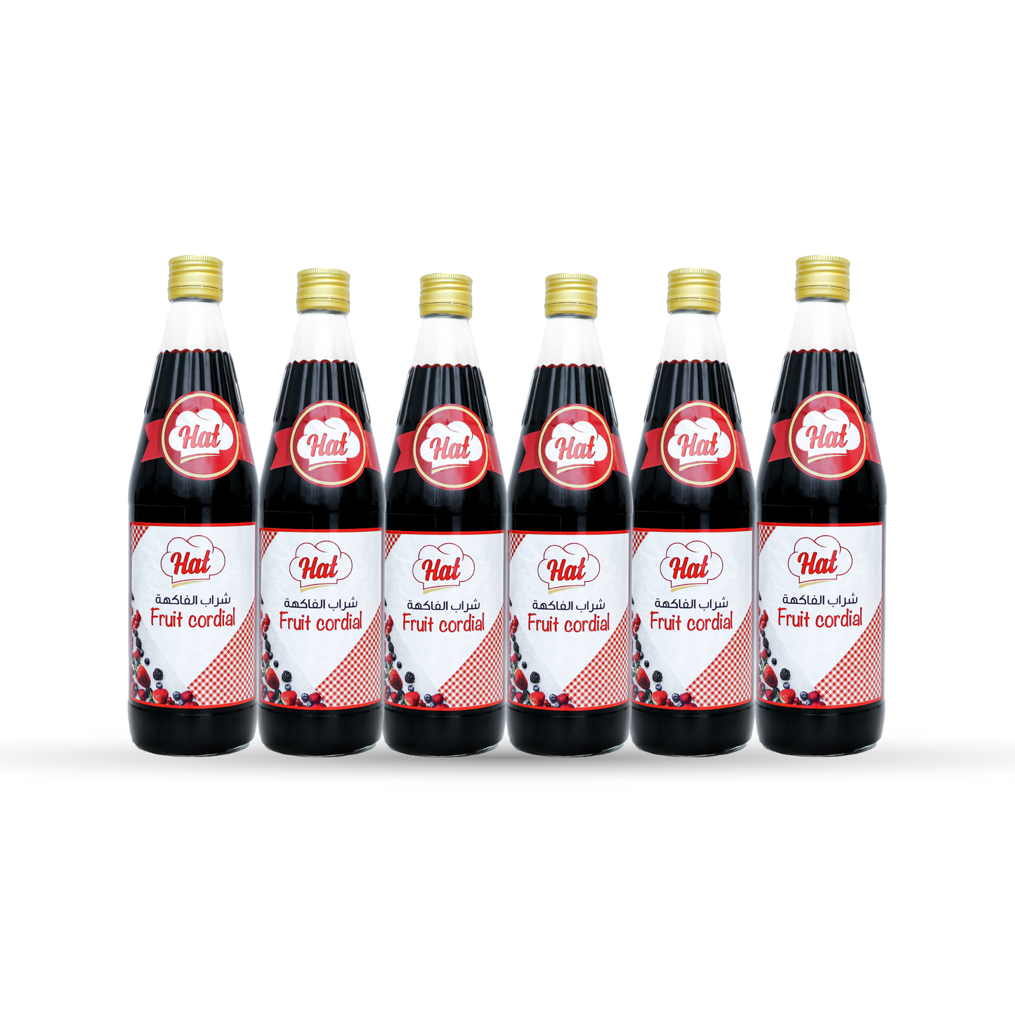 Hat Fruit Cordial 6pcs x 710 ml Glass Bottle Premium